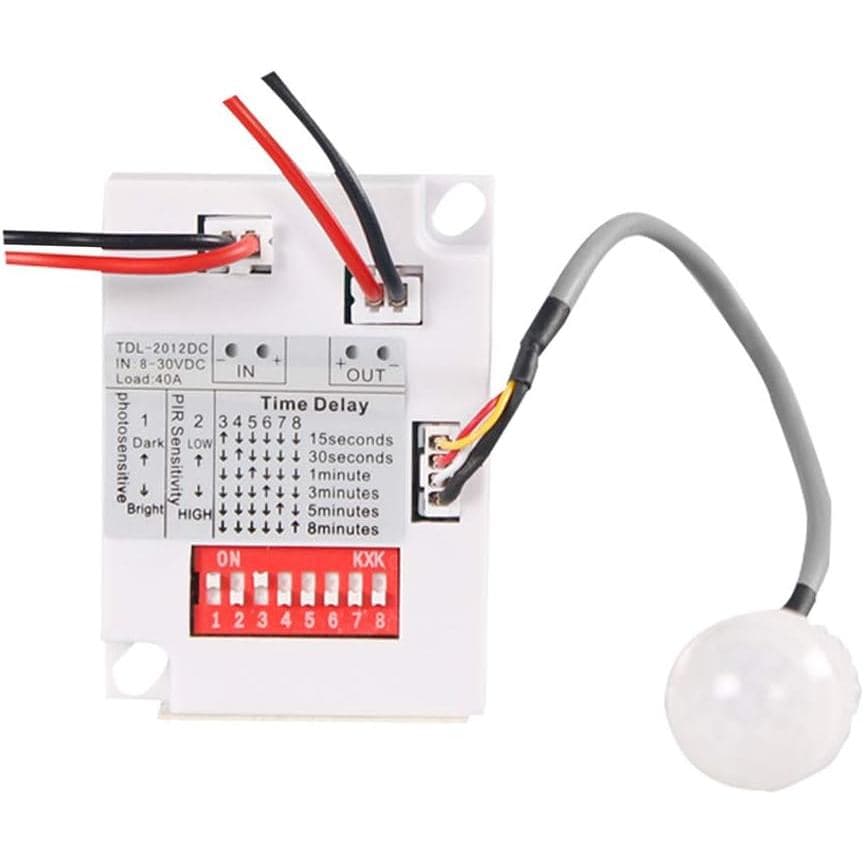 HiLetgo Sensor de Movimento PIR 12V 24V 7-10M Interruptor IR Infravermelho Sensor de Indução do Corpo Humano para Interr