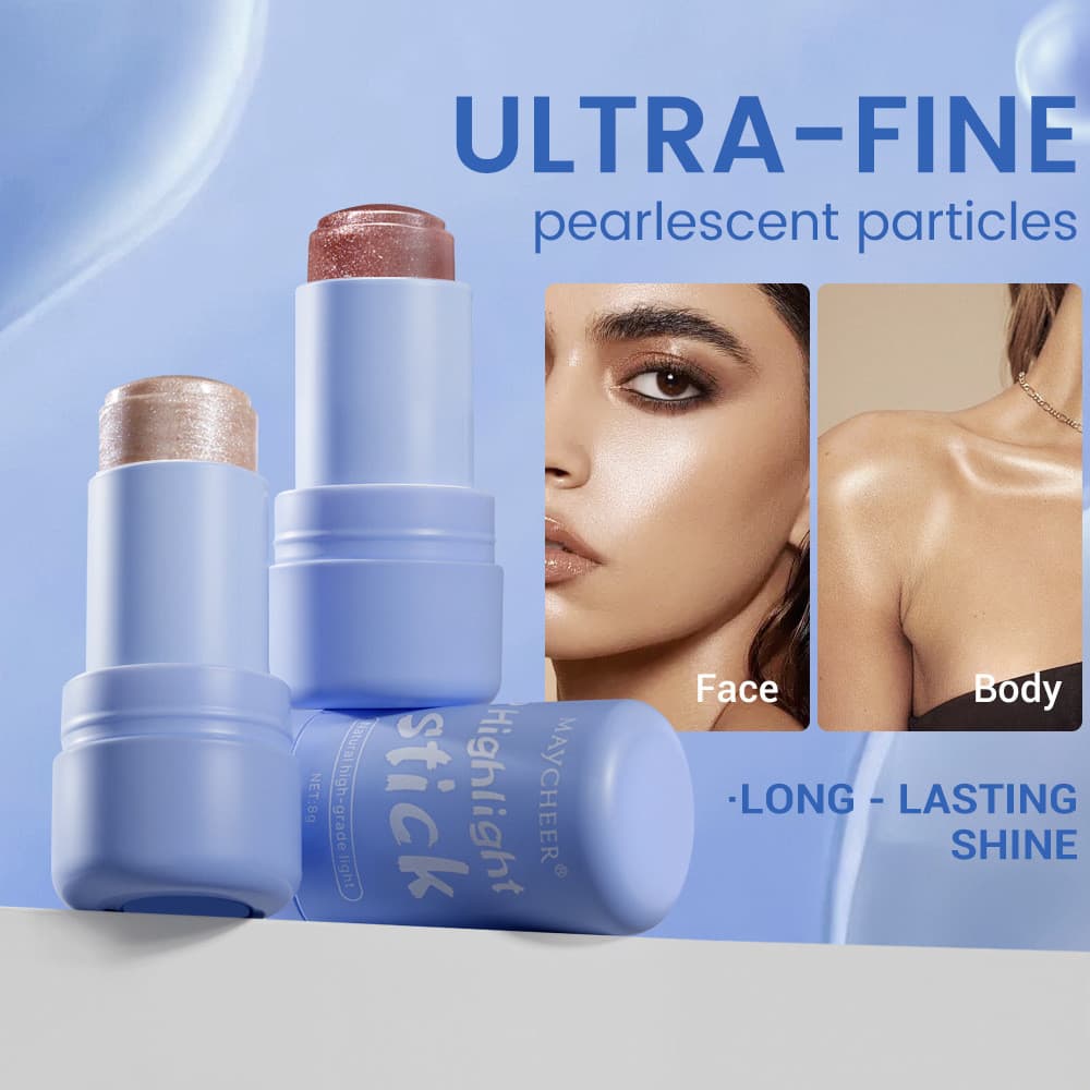 MAYCHEER Jelly Blush Stick , Creme Multiuso Highlighter Contour Maquiagem De Lábios E Bochechas Com Brilho Natural À Pro