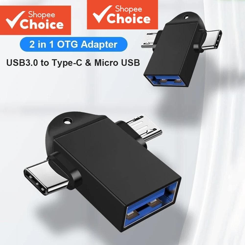 OTG Tipo C Micro Usb 2 Em 1 Macho Para Fêmea Conversor De Cabo PD Carregador Rápido Adaptador De Alimentação Captura De