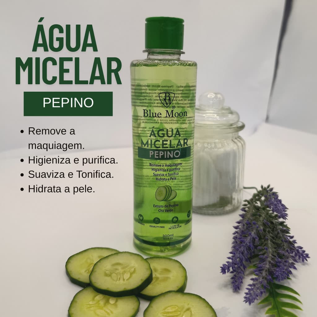 Água Micelar  7em1 limpeza facial 300ml Skin Care Demaquilante Limpeza Profunda