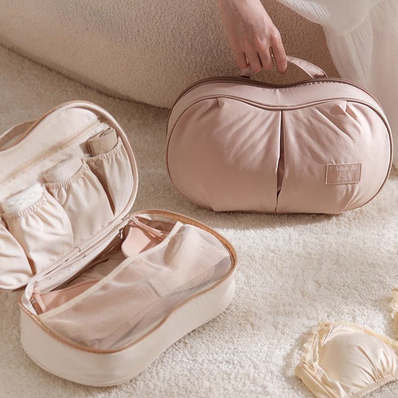 Bolsa Organizadora de Roupas Íntimas 3 em 1, Bolsa Portátil para Viagem para Sutiãs e Meias, Bolsa de Armazenamento de R
