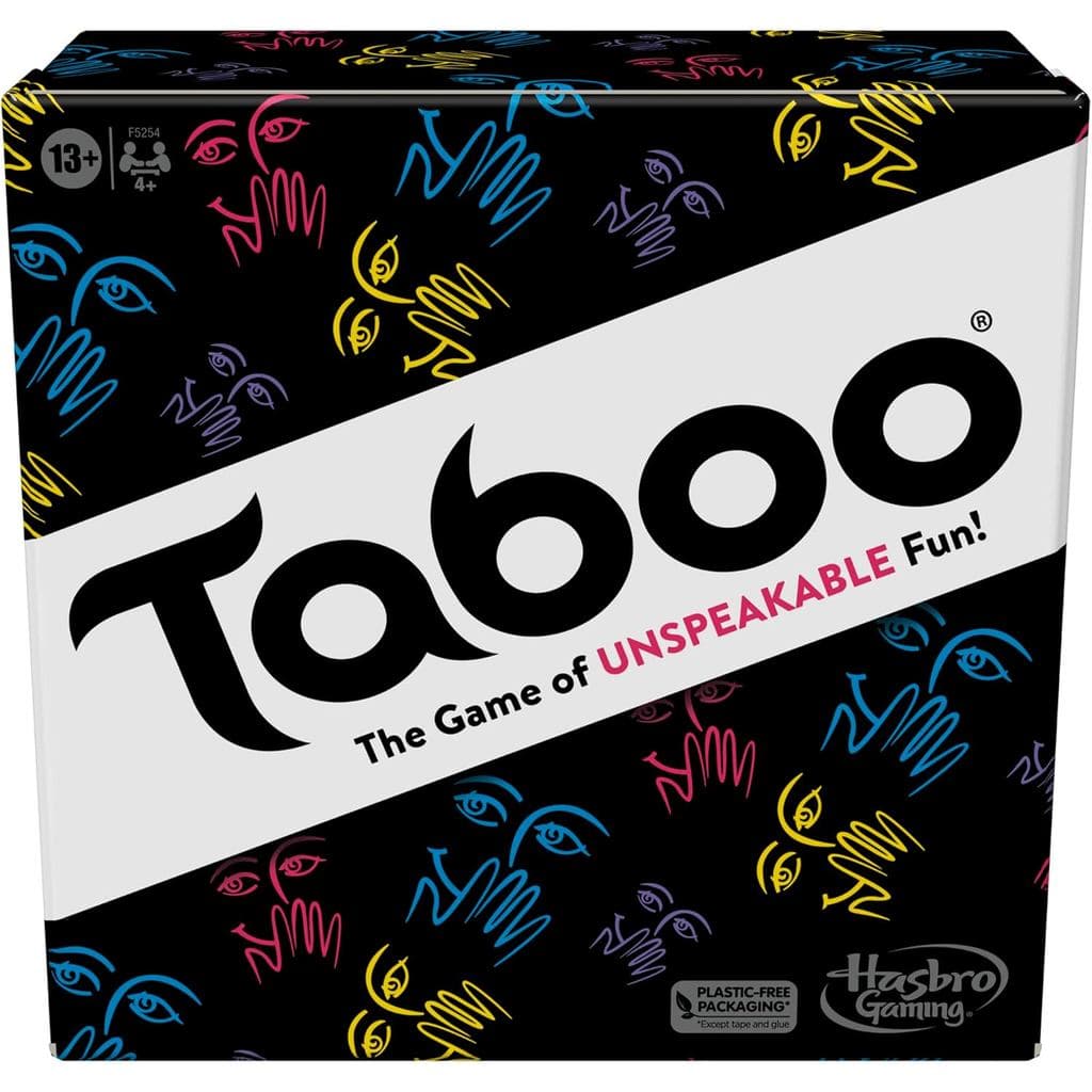 Jogo Clássico Taboo da Hasbro Gaming, Jogo de Adivinhação de Palavras para Festas para Adultos e Adolescentes, Jogo de T