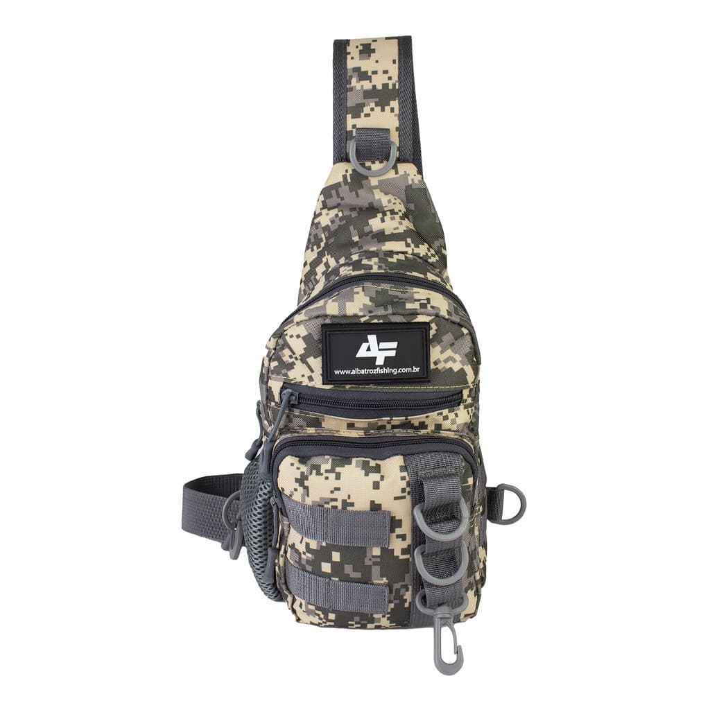 Pochete Pesca LYB-014 Nylon 3 Bolsos Suporte Vara e Alicate