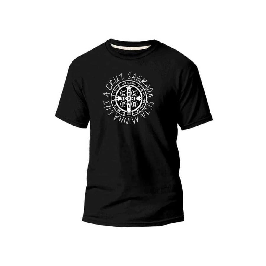 camiseta catolica 100% algodão basica unissex São Bento