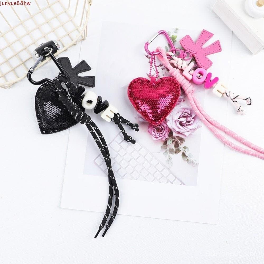 JUNYUE Pingente De Amor , Chaveiro De Desenho Animado Acessórios De Bolsa , Corda Trançada De Moda