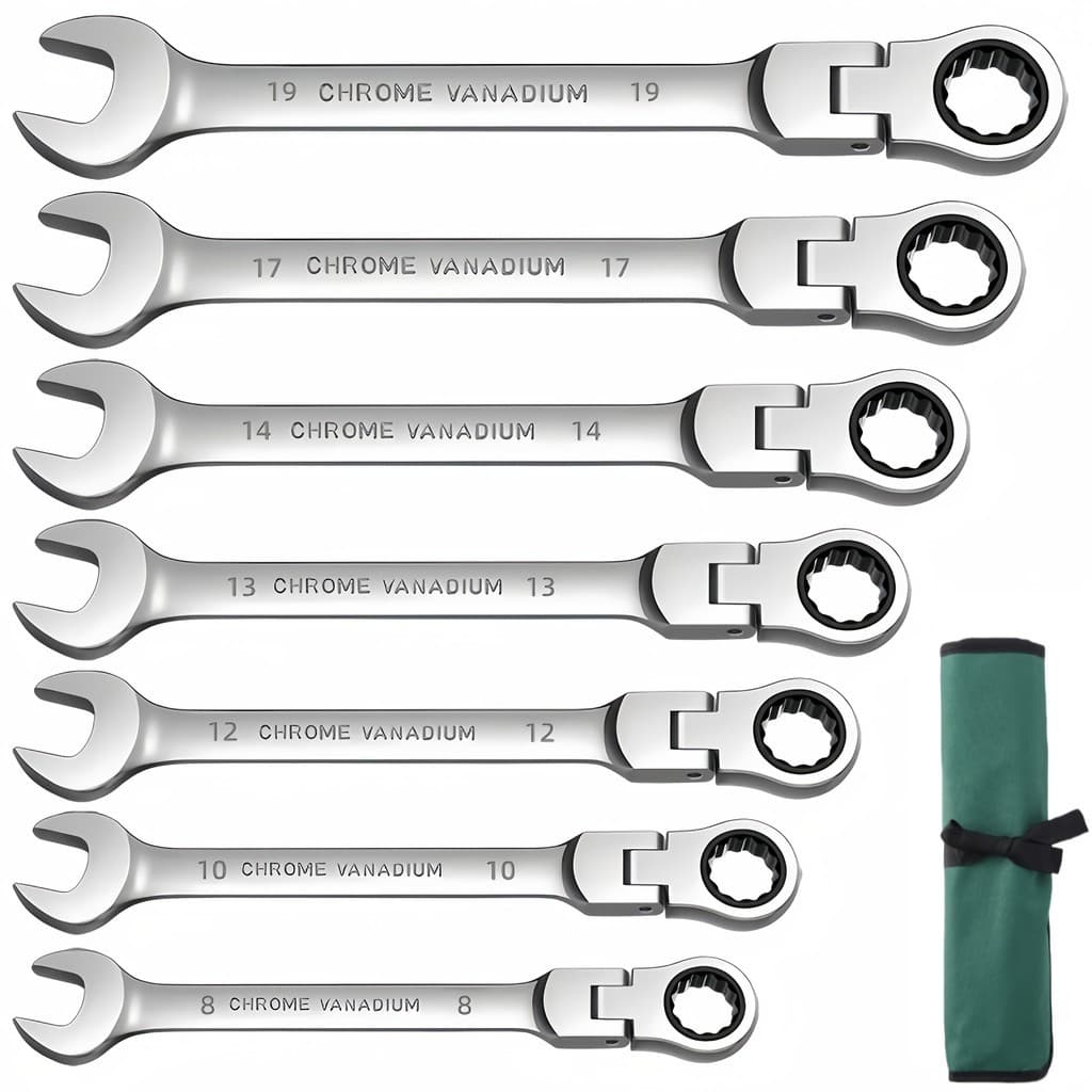 7 Peças Chaves Combinadas Boca Catraca Profissional Kit 7