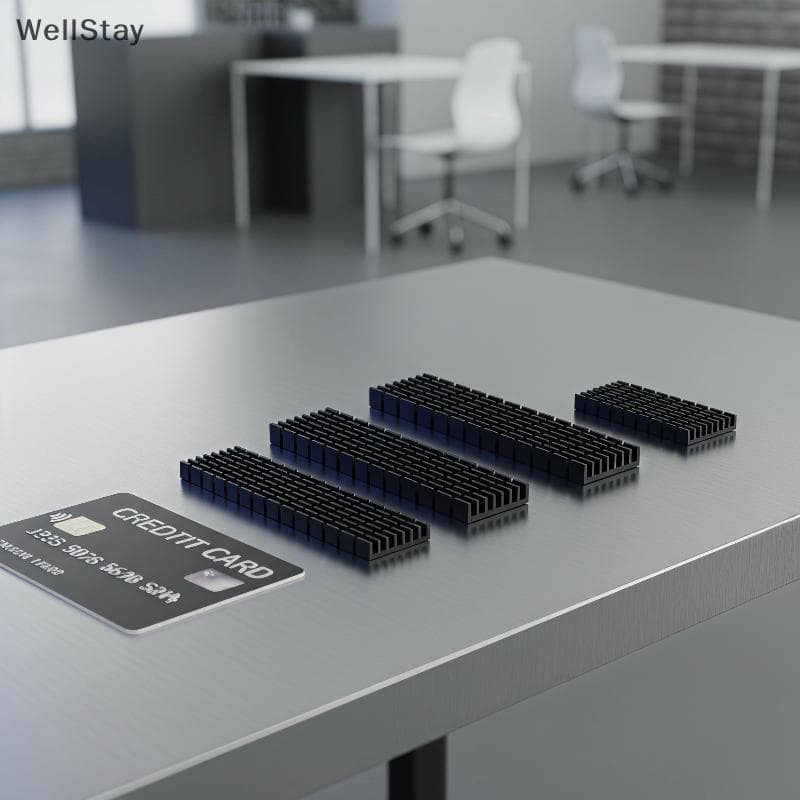 [WellStay] Dissipador De Calor De Alumínio Fácil Instalação Almofada De Dissipação Com Fita Térmica Para RAM SSD LED Ele