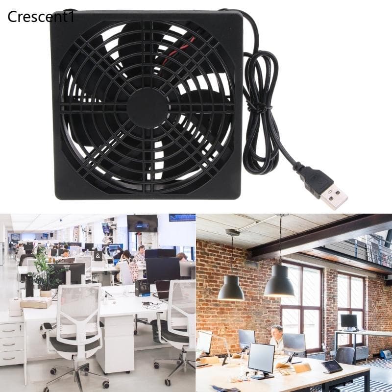 Crescent1 1 Velocidade Poderoso Ventilador Resfriamento USB 120 Mm Para Receptor Roteador E Console Jogos