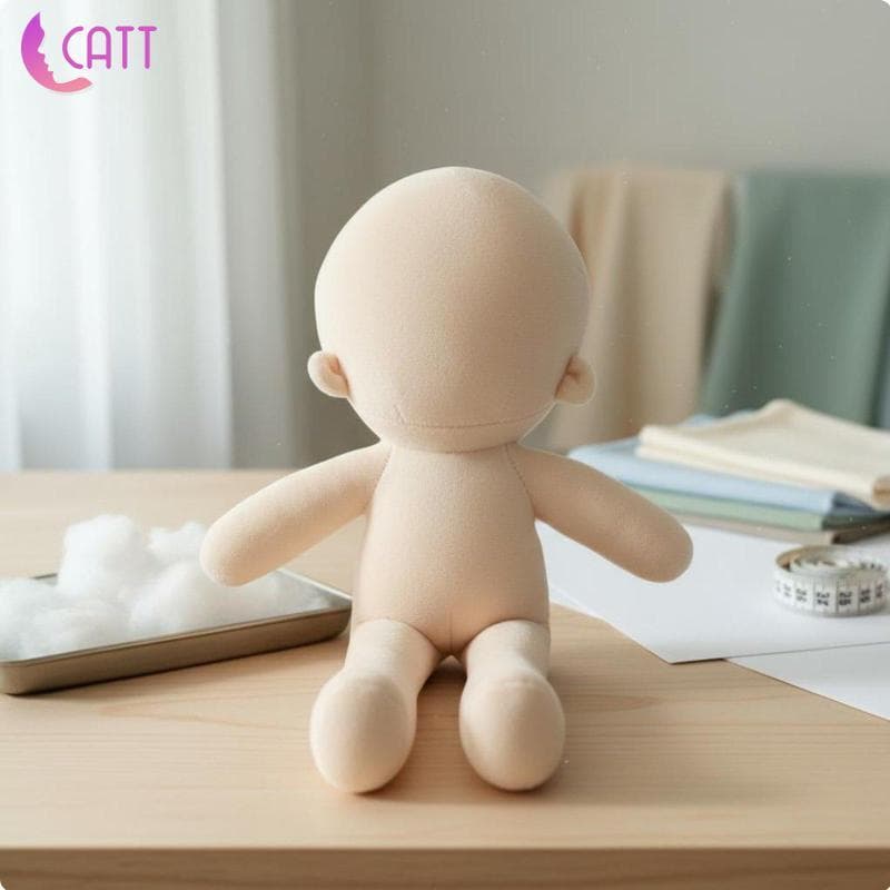 [Dadada2] Figura De Tecido Macio De Veludo DIY Com Corpo De Boneca Sem Rosto Para Amadores
