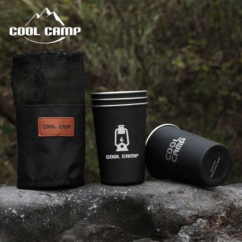 Acampamento ao ar livre portátil 304 copo de água de aço inoxidável xícara de café piquenique copo de cerveja copo de be