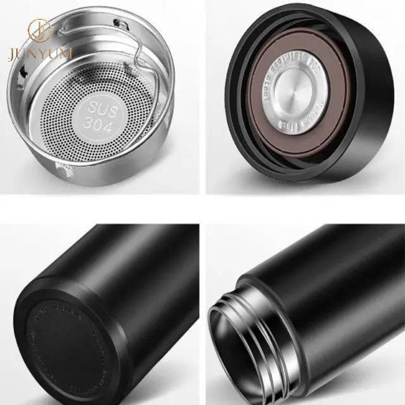 Copo Térmico JUNYUM Com Display LCD De Temperatura Para Viagens Feito De Aço Inoxidável 304 BR