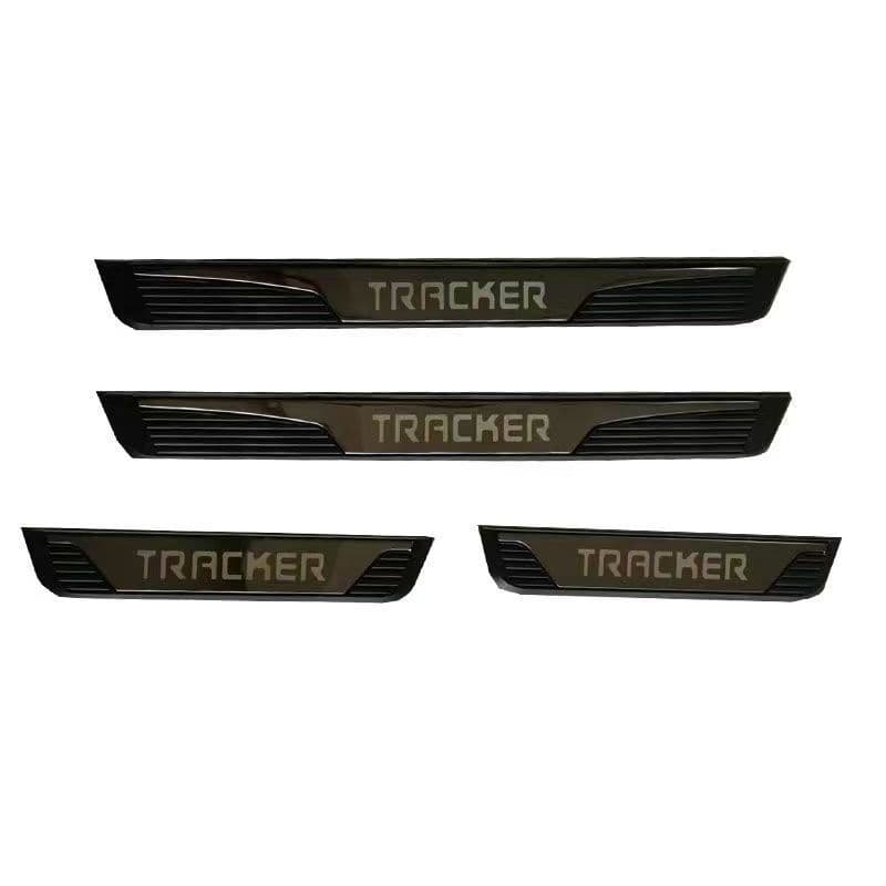 Aço Inoxidável Guarnição de Soleira Proteção de Porta de Carro para Chevrolet Tracker, Conjunto de 4 peças