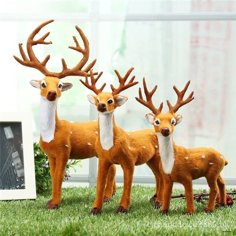 Rena de Natal Santa Elk Decorações de árvores artesanais/Decorações de jardim doméstico/Decorações de festa de casamento