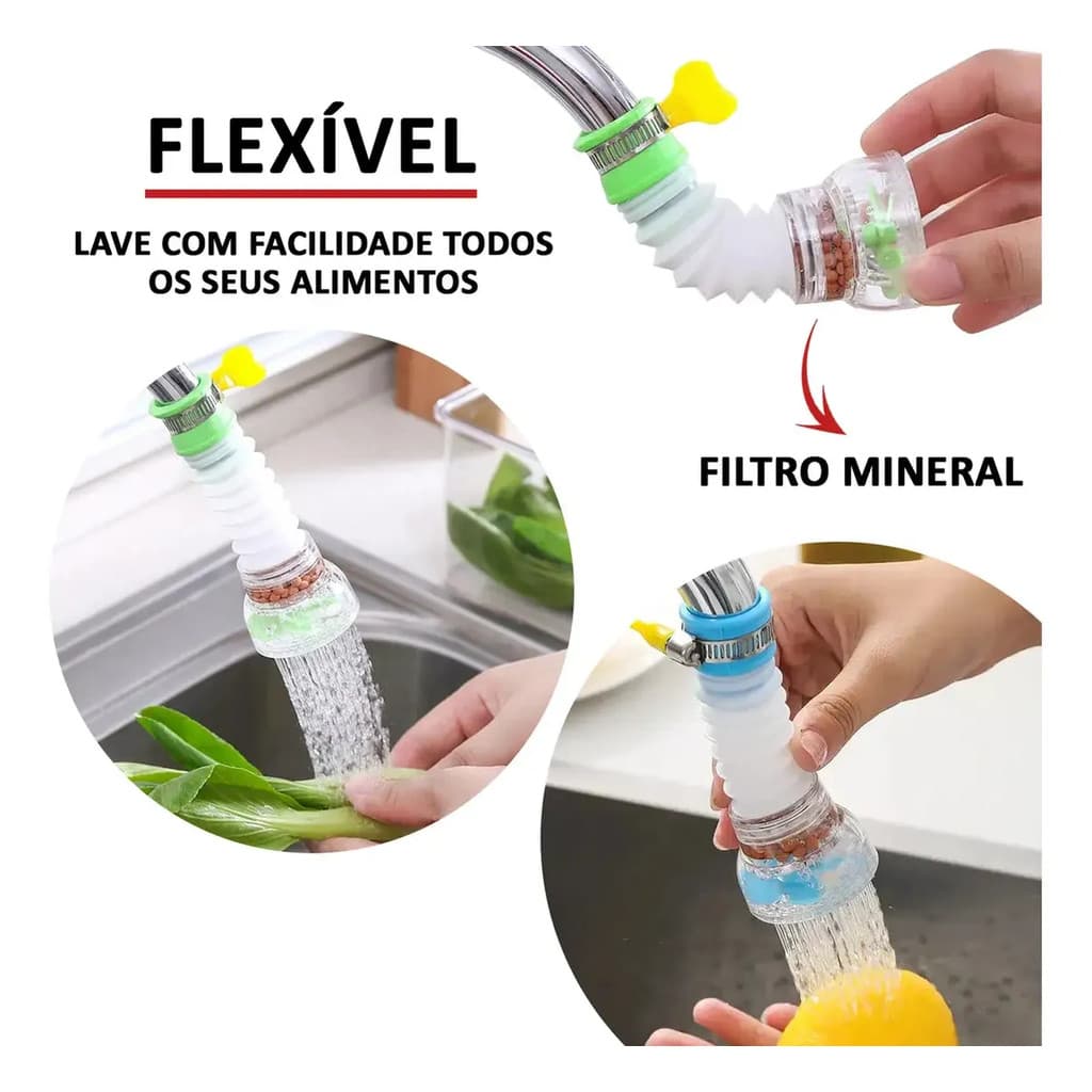 Arejador de Agua Adaptador para Torneira Cozinha Bico Metal