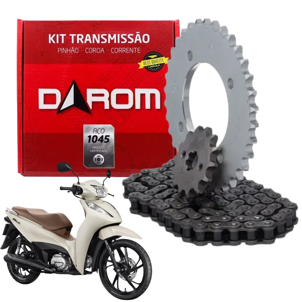 it Relação Transmissão Darom Biz 125 2005 a 2026 Aço 1045