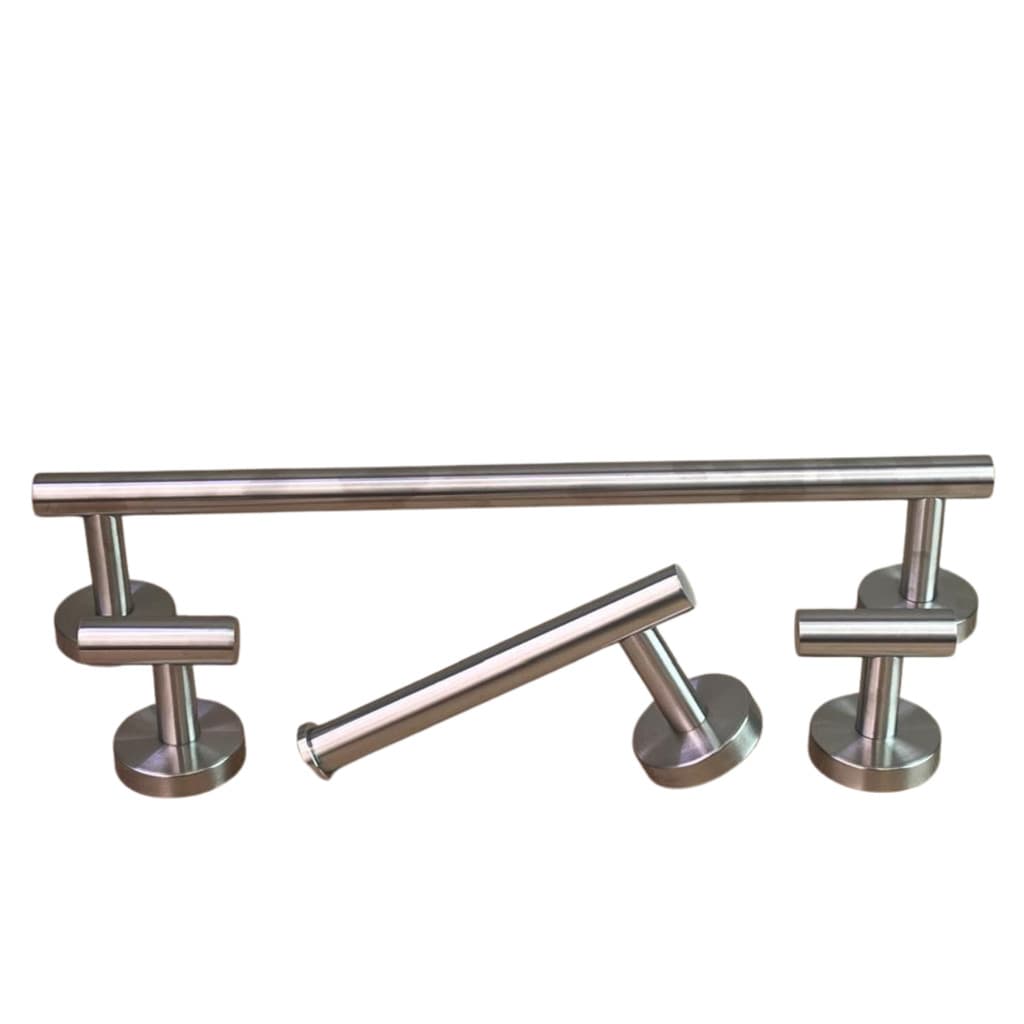 KIT DE ACESSÓRIO PARA BANHEIRO E LAVABO ESCOVADO SLICY