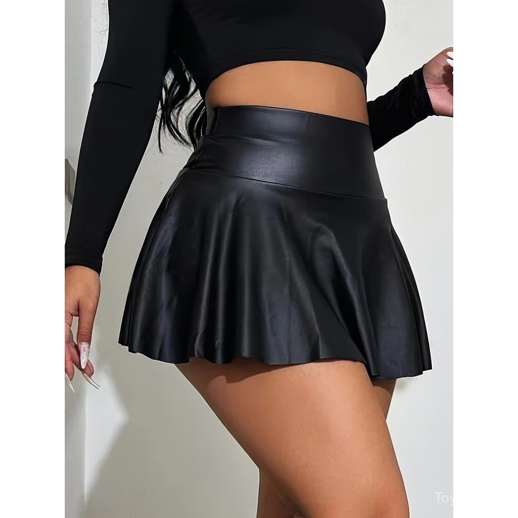 803 #   Saia-Calça Curta Elegante com Babados na Barra