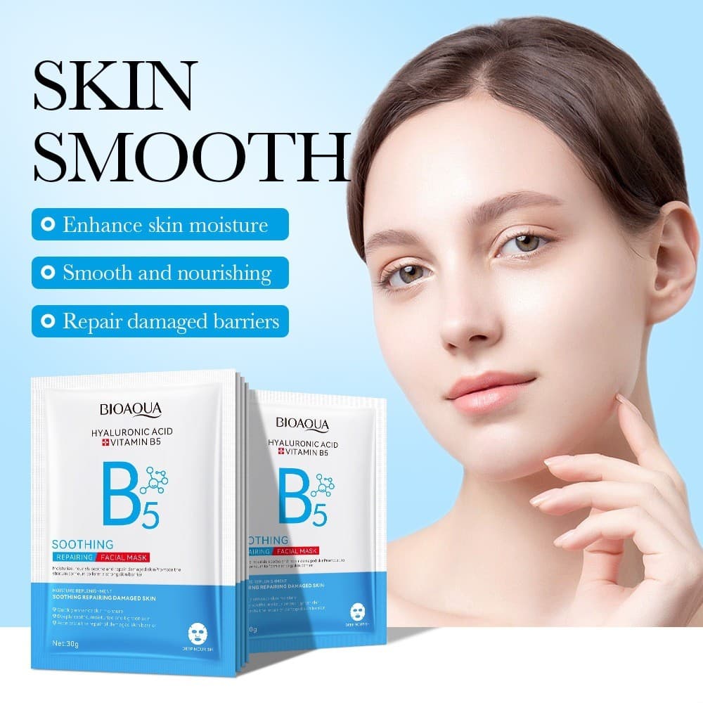 B5 Vitamina Máscara Hidratante Reparação Barreira Calmante Vermelhidão Pele Seca Tipo Patch Máscara Hidratante