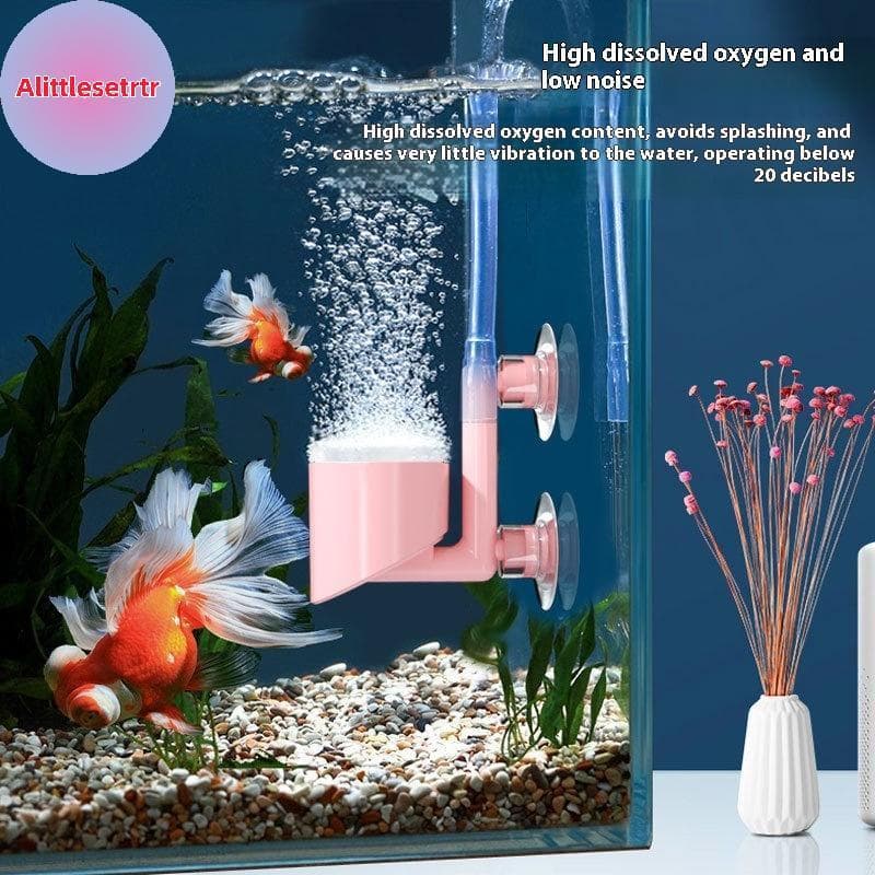 Tlesettrtr Aquário Tanque De Peixes Bomba De Ar Com Ventosa Mini Bandeja Bolha Purificador Ultra Densa Ro Oxigenação Ace
