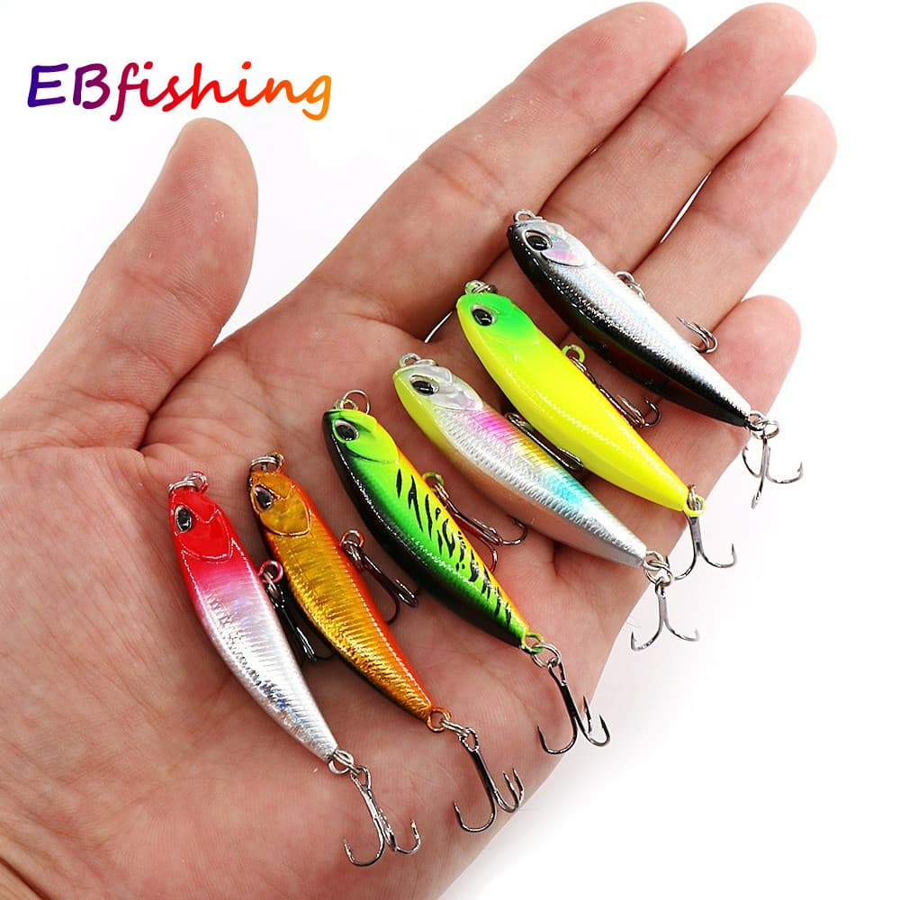 5.3cm/5g Isca De Pesca Afundando Lento Minnow Artificial Dura Olhos 3D Equipamento