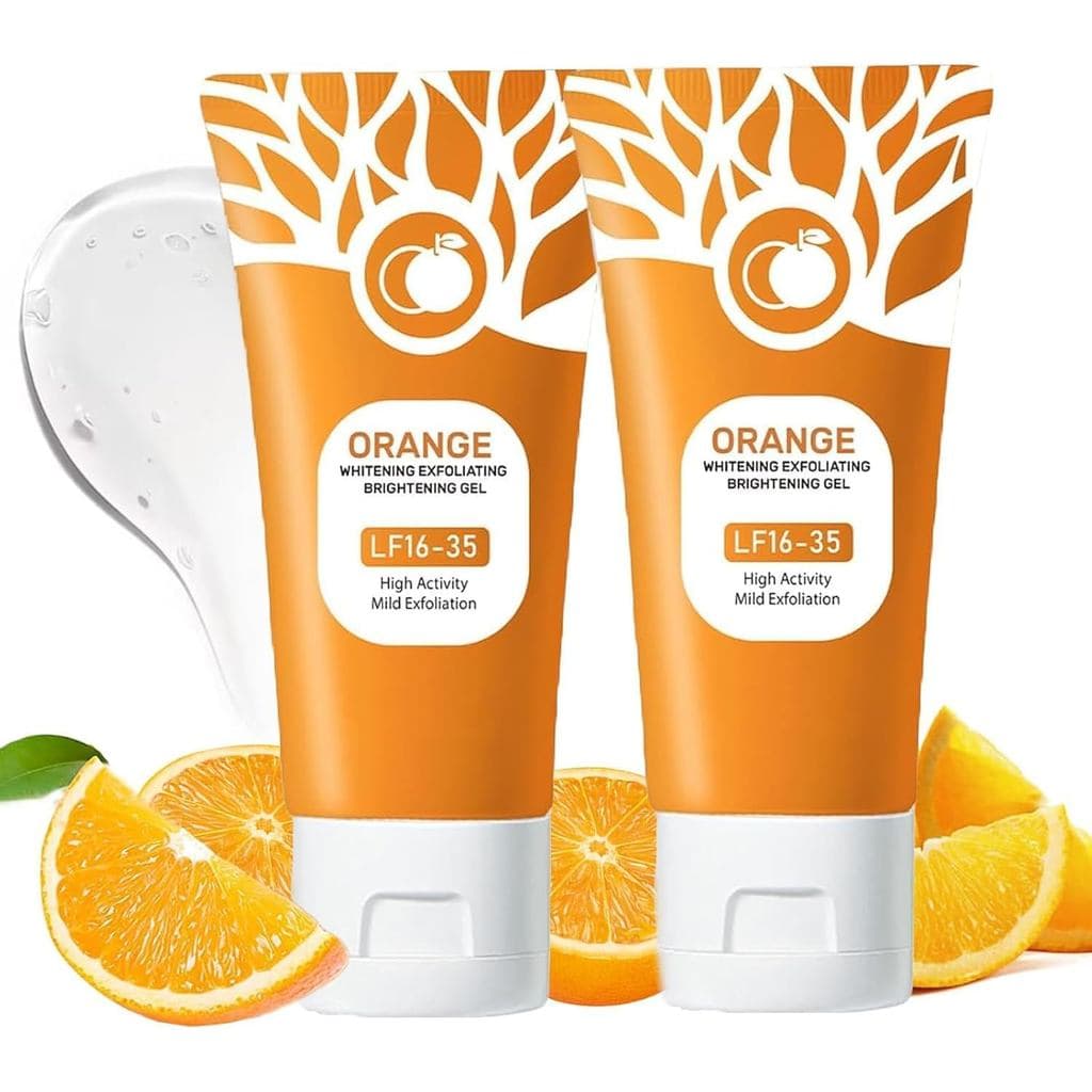 Gel Esfoliante Profundo de Laranja para Rosto e Corpo, Gel Purificante e Esfoliante, Esfoliante Suave e Eficaz com Fórmu