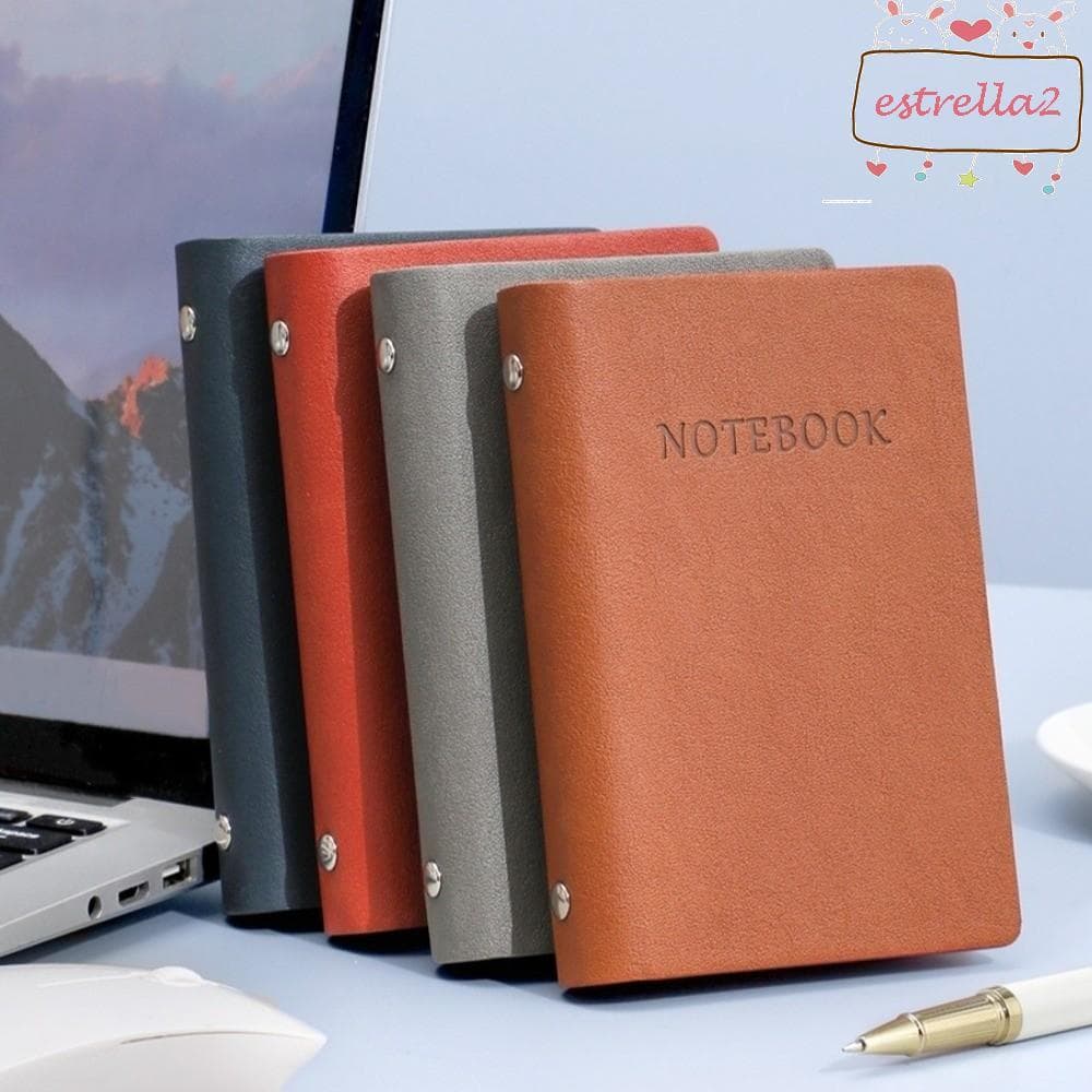 Planejador De Bolso AESTRELLA , Livro De Registro Em Espiral A7 Mini Bloco De Notas , Capa De Couro PU Blocos A7 Noteboo