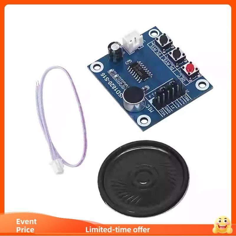 Módulo De Gravação De Voz ISD1820 Com Microfone E Alto-Falante Placa Som Reprodução De Alta Qualidade