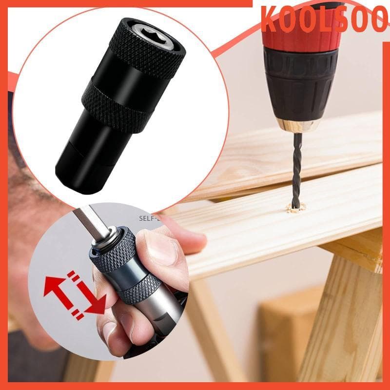 [Koolsoo] Suporte Para Bits De Chave De Fenda Em Aço Preto Adaptador De Troca Rápida Haste Hexagonal Conector Acessório