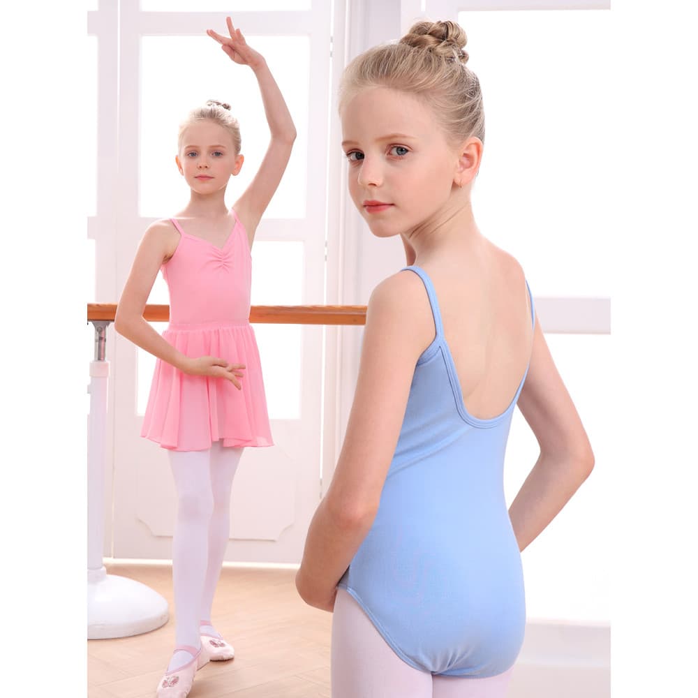 Traje de dança infantil meninas verão estilingue prática traje Ballet Bodysuit meninas dança chinesa dança Pettiskirt