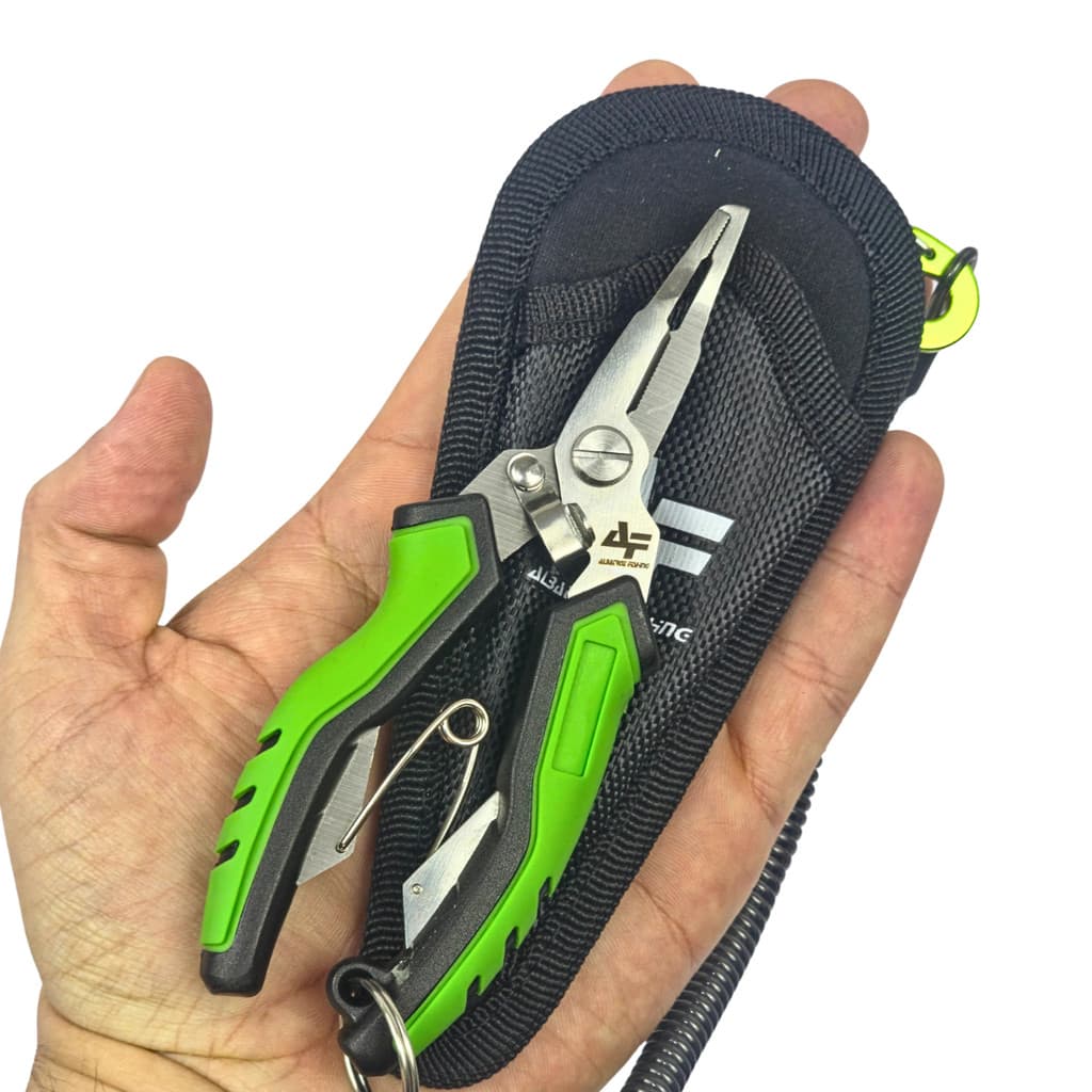 Alicate Pesca 14cm Aço Inox Multifuncional Anzol Split Ring Garateia Corta Linha Tucunaré Traira