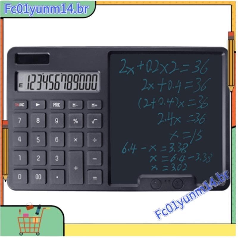 Calculadora Solar Empresarial De 12 Bits Com Quadro De Escrita Para Estudantes , E Tarefas Financeiras