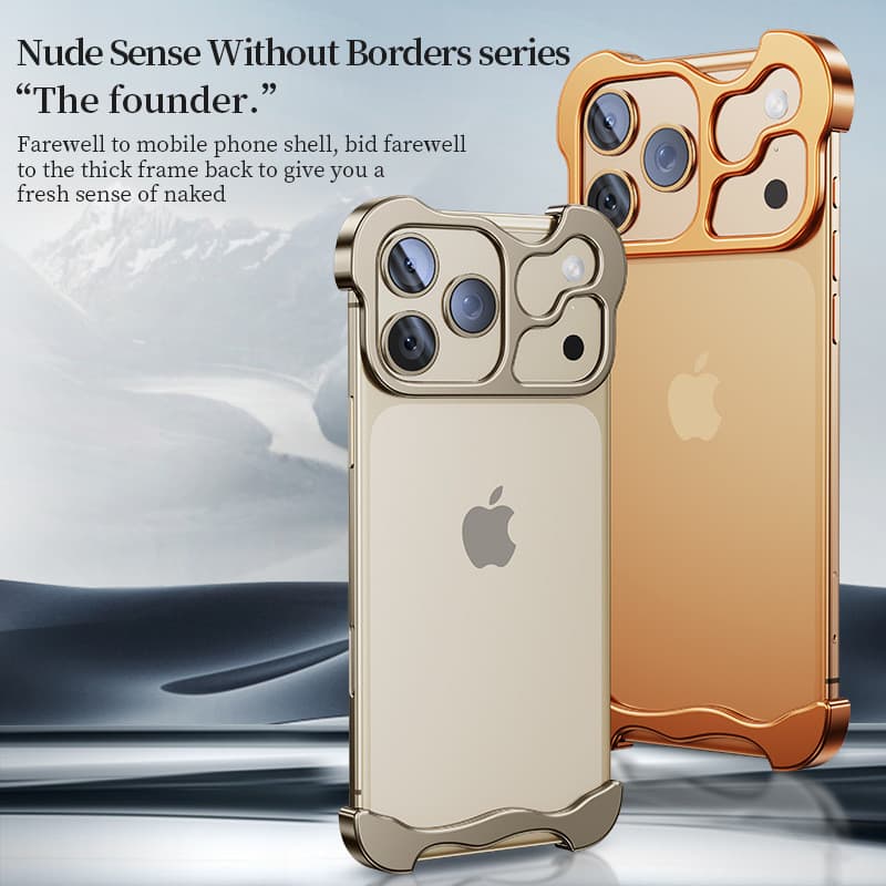 Capa de telefone Apple 18Pro em formato especial Anti-impressão digital almofada de canto de Metal resistente a choques
