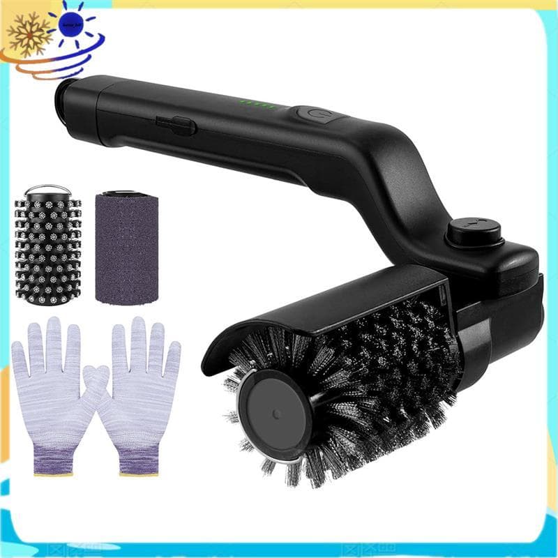 [Le's Shop] Escova Para Grelha Elétrica Sem Fio Limpador De Limpeza De 3 Estágios