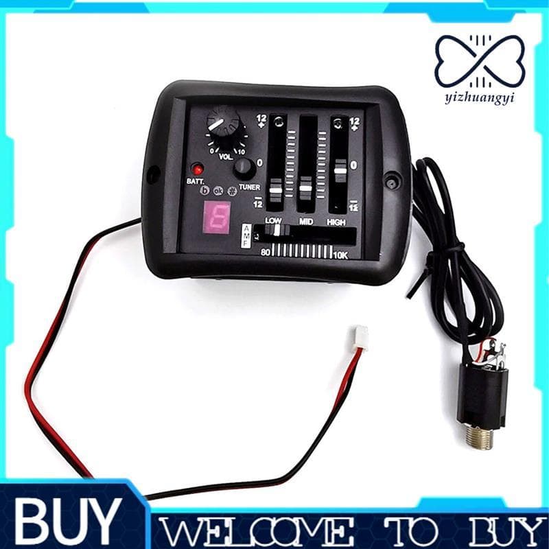 4 Banda Guitarra Acústica Pré-Amplificador EQ Equalizador Piezo Captador Com Sintonizador Captadores Para Folk Acessório
