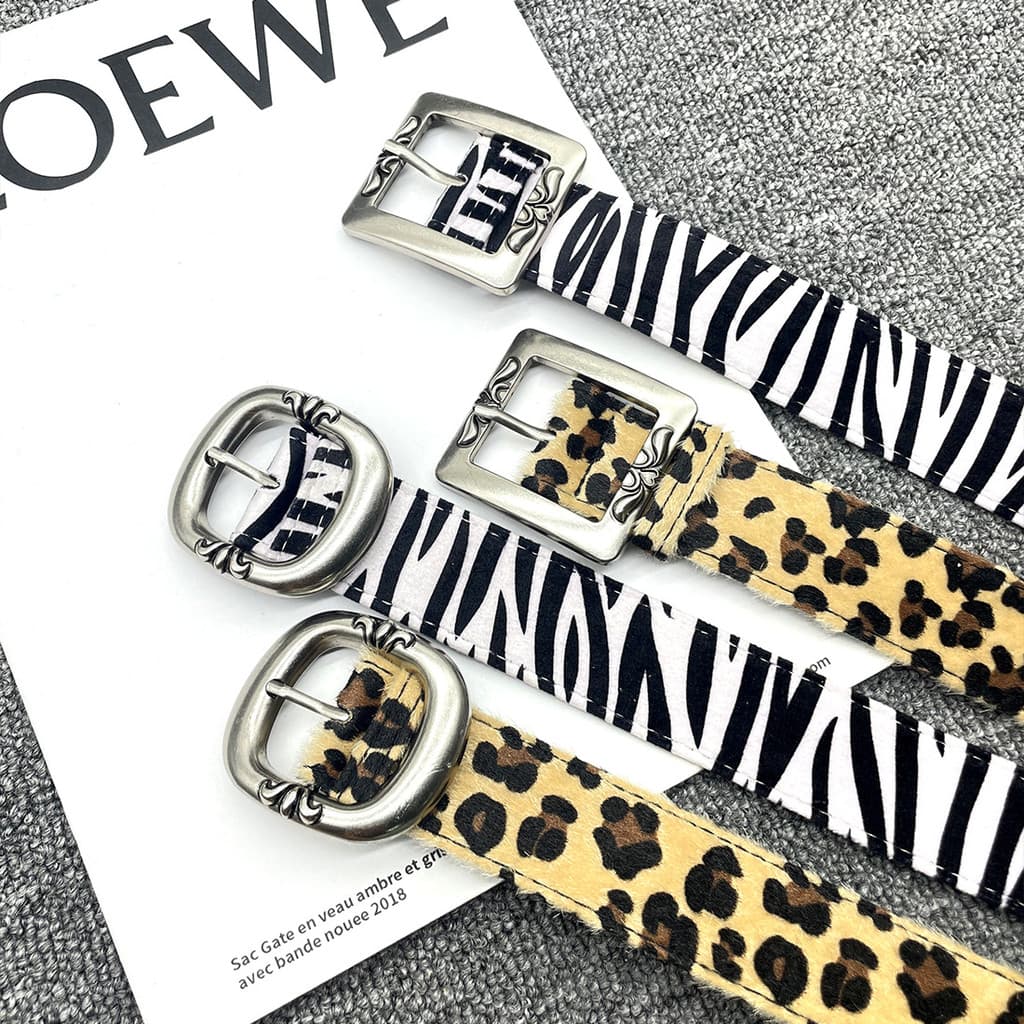 Senhoras cobra impressão cinto simples All-Match coreano Jeans na moda único estudante decoração leopardo impressão cint