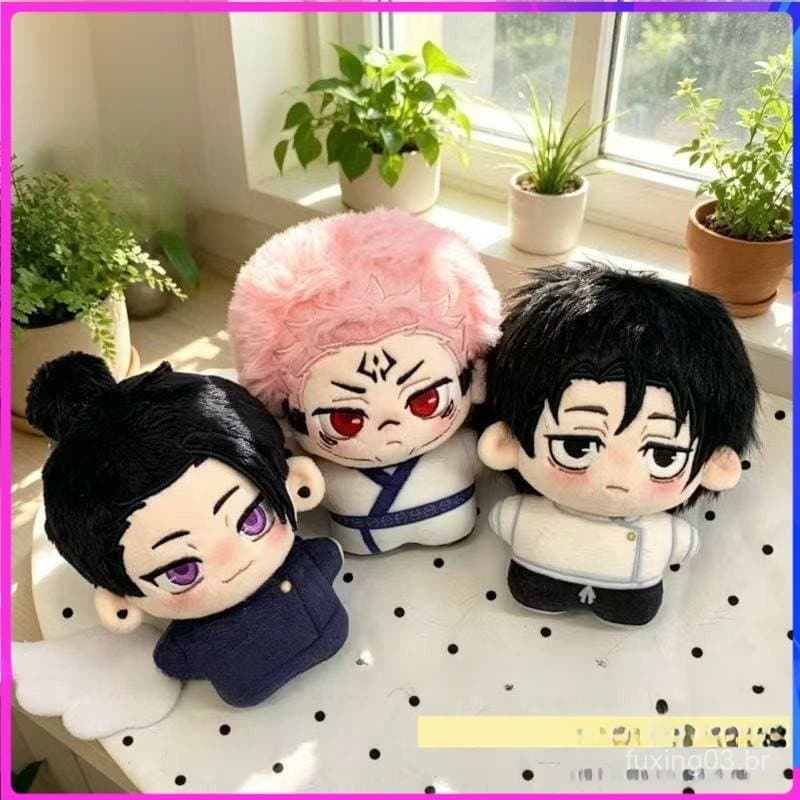 Anime Jujutsu Kaisen Boneca De Pelúcia Bonito Gojo Satoru Fushiguro Megumi Geto Brinquedo Pingente Plushies Para Criança