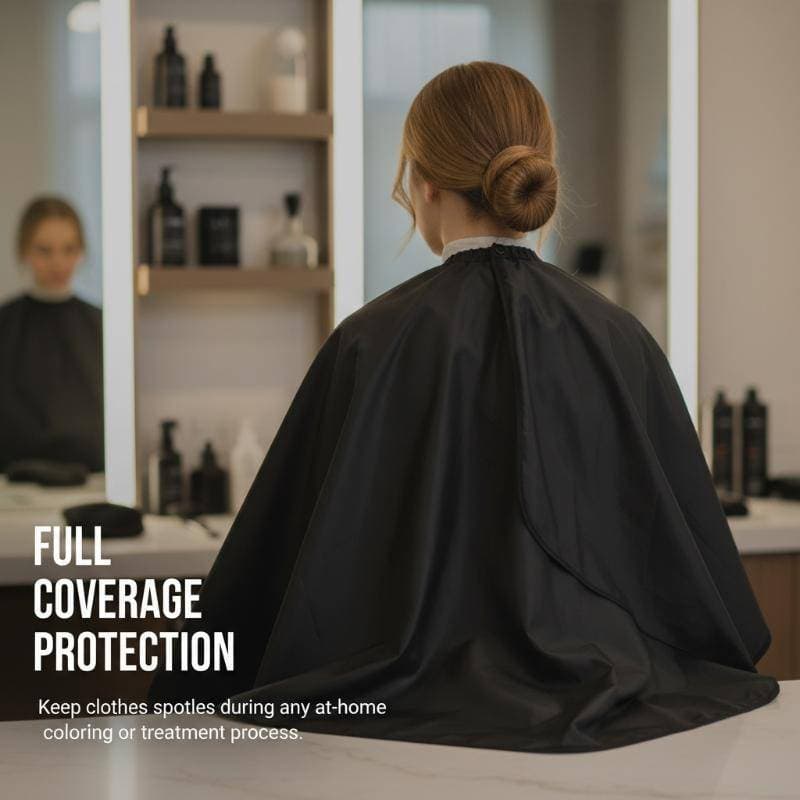 Northvotescastnew Coleira De Corte De Cabelo Capa De Coloração À Prova D'água Pano De Barbeiro Vestido De Tintura Perm B