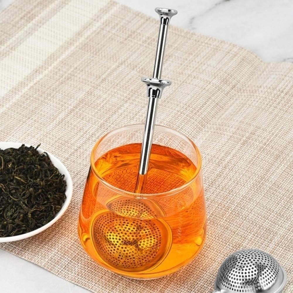 Infusor De Chá , Filtro Reutilizável Telescópico Esférico De Aço Inoxidável 304 Multiuso