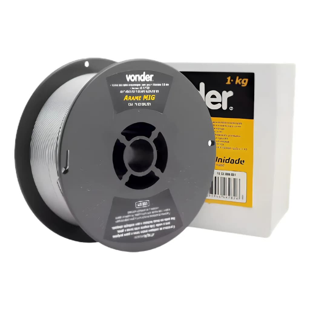 Arame De Solda Mig Revestido Sem Gás 0,8mm Rolo 1kg Vonder