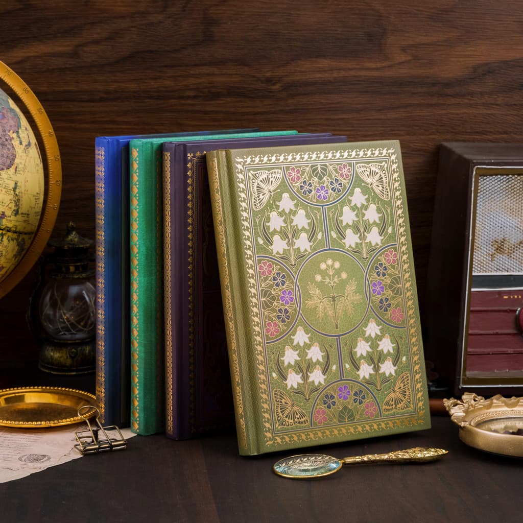 B5 Retro dourado linha Horizontal caderno capa dura diário criativo High-End negócios manual europeu