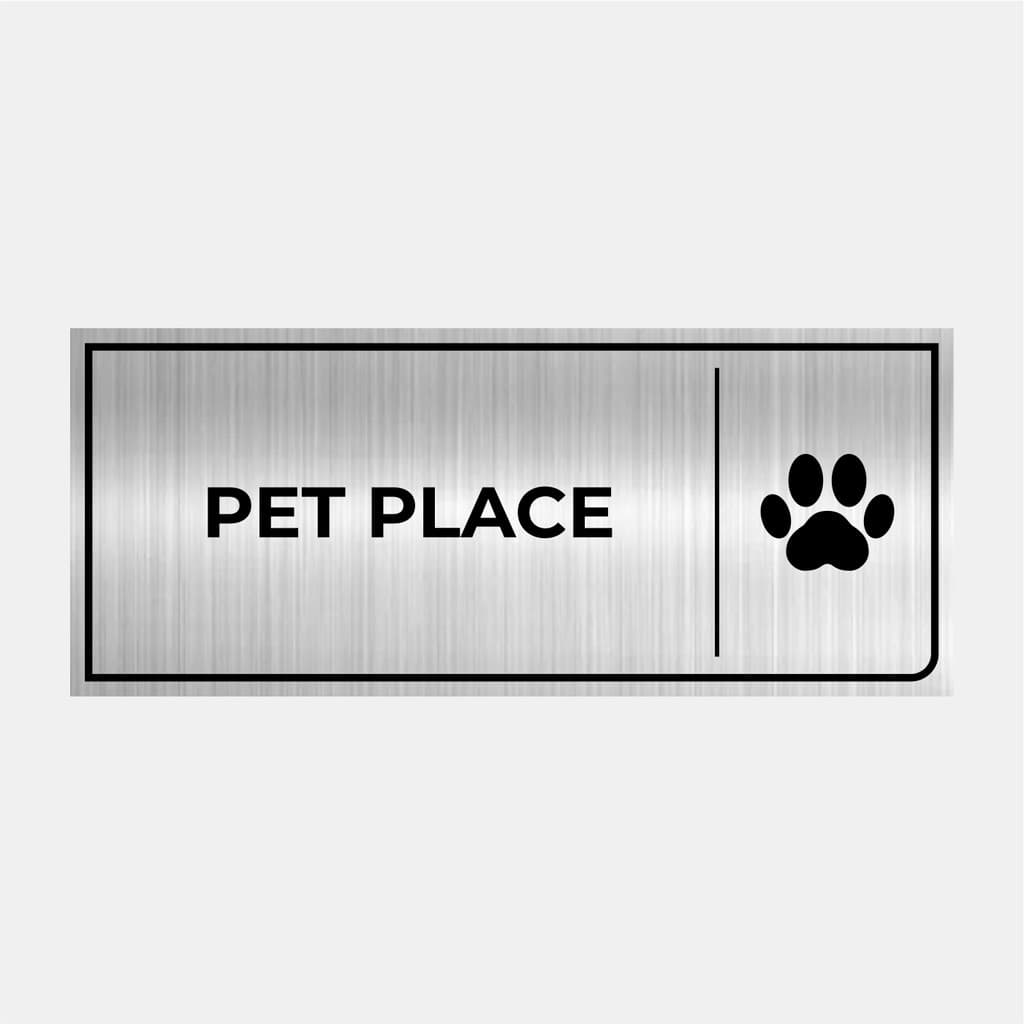 Placa De Sinalização Identificação Portão Área Pet Place 10x24cm