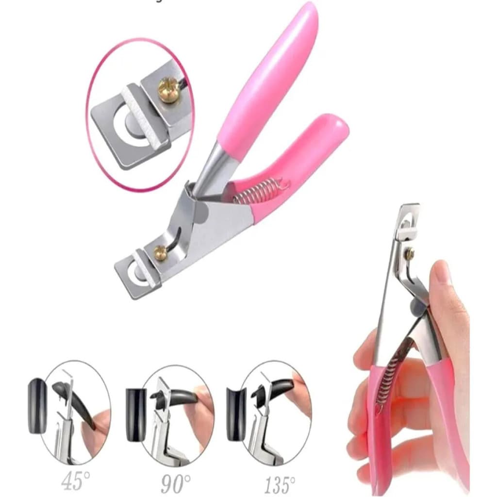 Kit Alicate Profissional Cortador De Unhas Postiças Tips