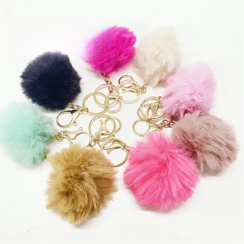 KIT 12 peças de chaveiros de pelúcia, cores aleatórias