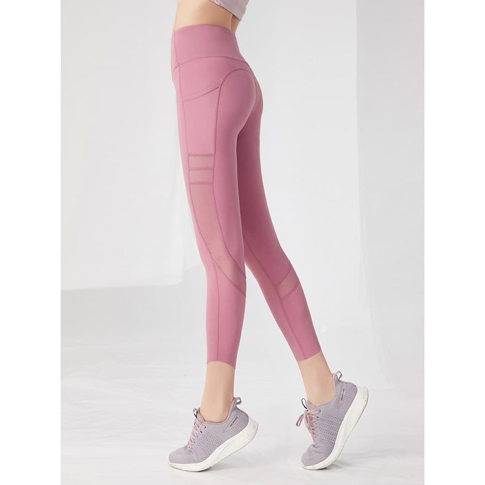 Shu Mu Yiduo primavera verão calças de Yoga mulheres Lycra Hip Lift mais magro olhar profissional calças de Fitness torn