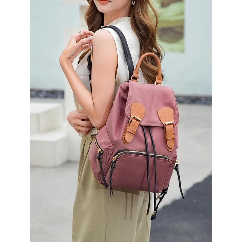 Oxford pano mochila feminina 2024 novo estilo saco de escola mochila de náilon feminina lona simples All-Match saco de v