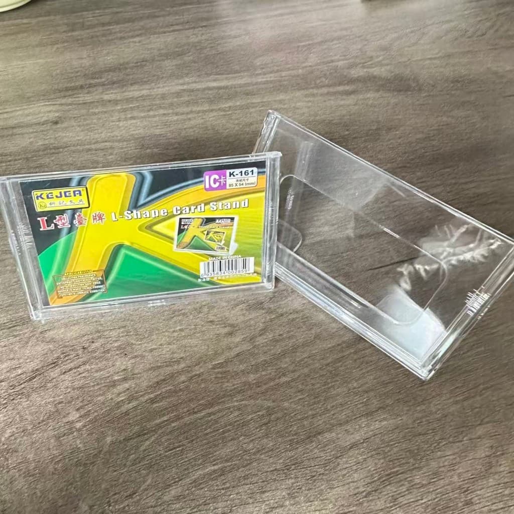 Keji cartão de mesa de plástico transparente, cartão de exibição de mesa, cartão, suporte, cartão, loja de conveniência,