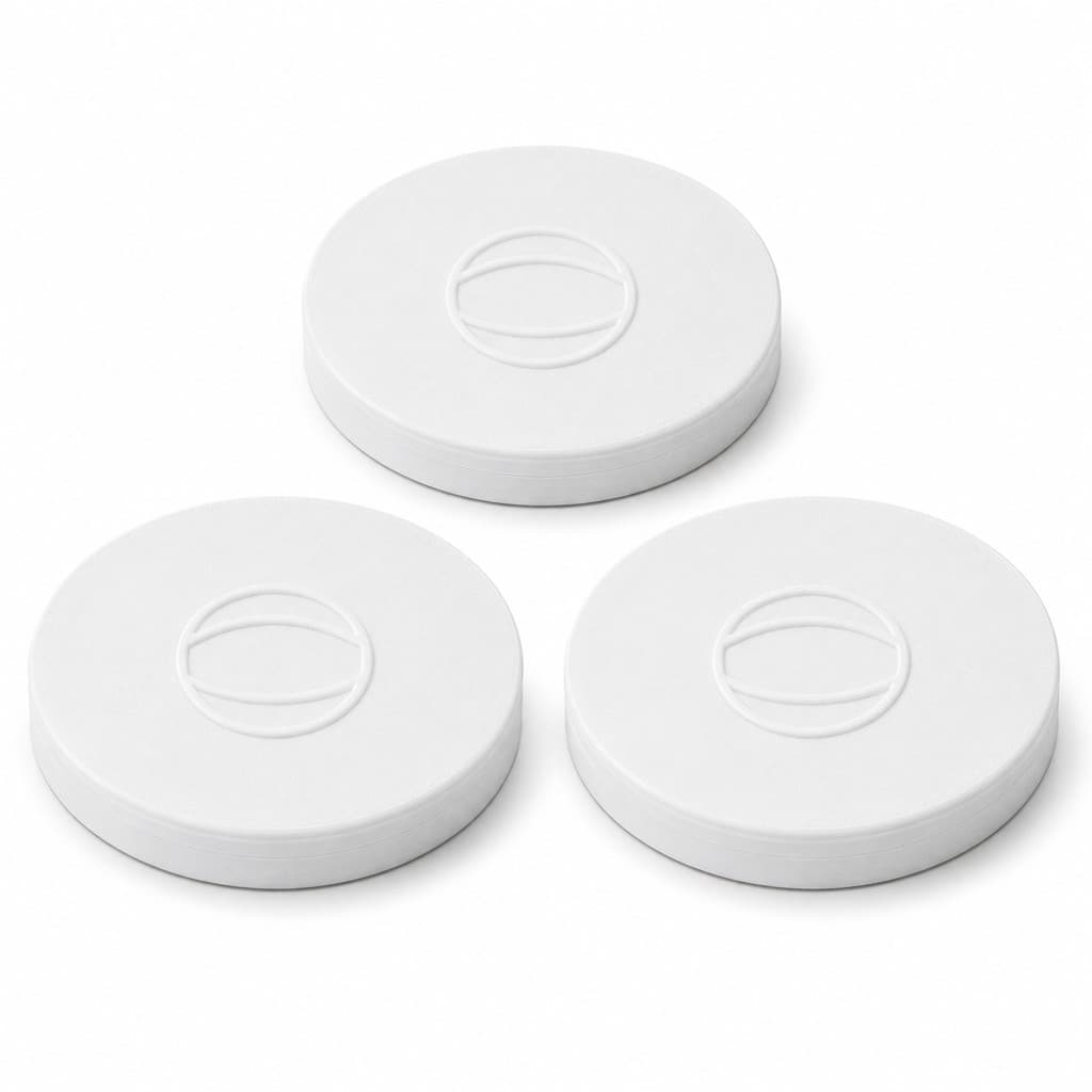 Kit 3 Tampas Pote Bolas de Tênis Reposição Reutilizável