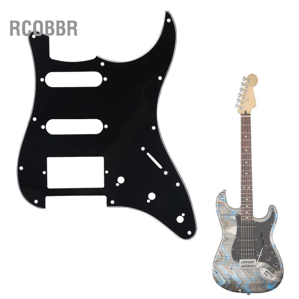Rcobbr Pickguard de guitarra elétrica Irfora SSD para guitarras ST SQ SSH PVC resistente e celulóide 11 furos fácil