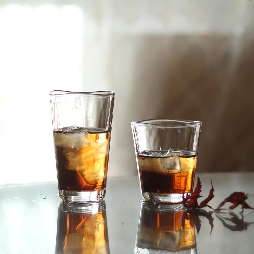 Copo de café Drity Vidro Irregular Sobremesa Vidro Gelo Americano Uísque Copo de suco