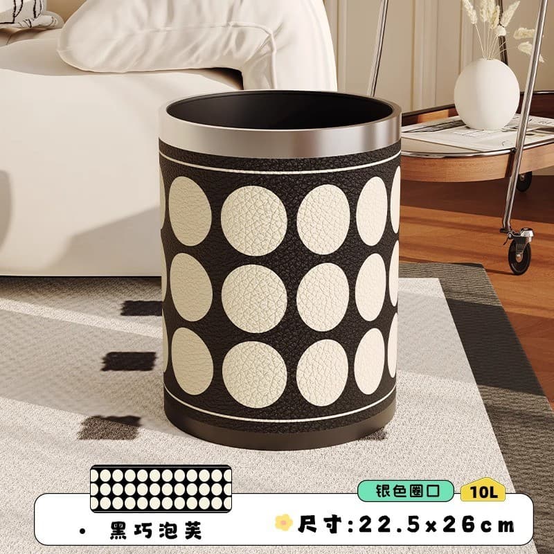 Cesta de papel francesa retrô sem cobertura, cesta de papel para casa, sala de estar, quarto, cozinha, luz sanitária de